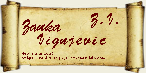 Žanka Vignjević vizit kartica